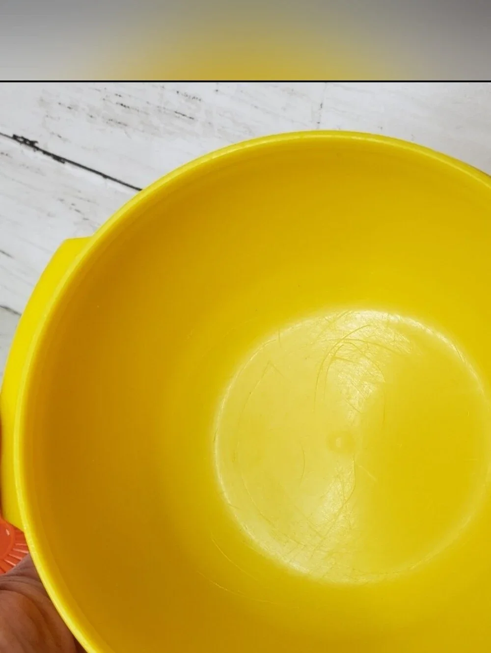 Tupperware Small #1323 Servalier Storage Container With Lid Harvest Yellow & Ora